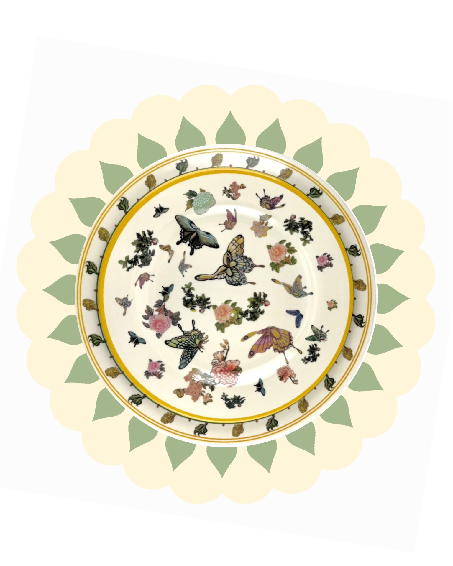 Heritage Scallop Placemat - Sage Green