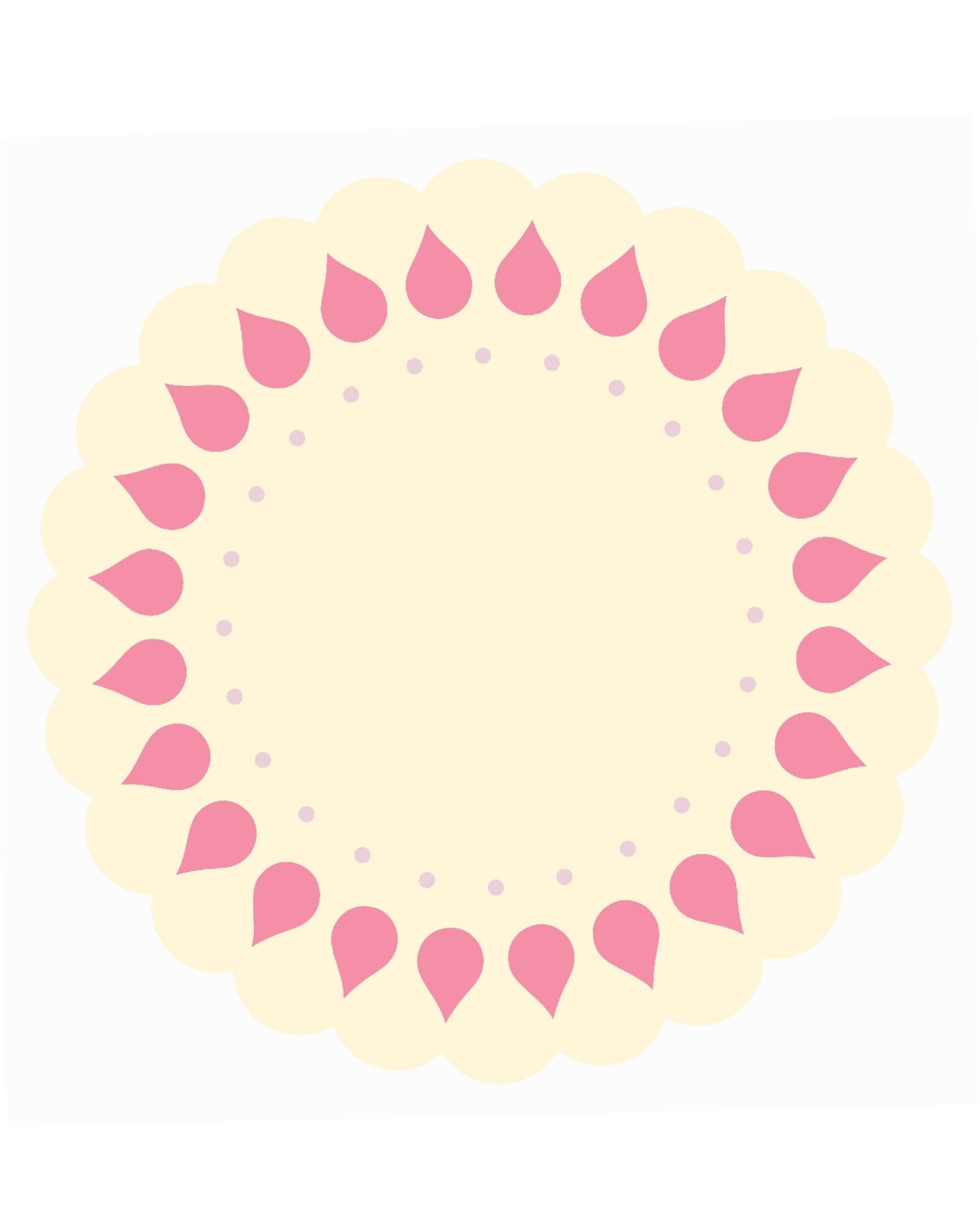 Heritage Scallop Placemat - Pink