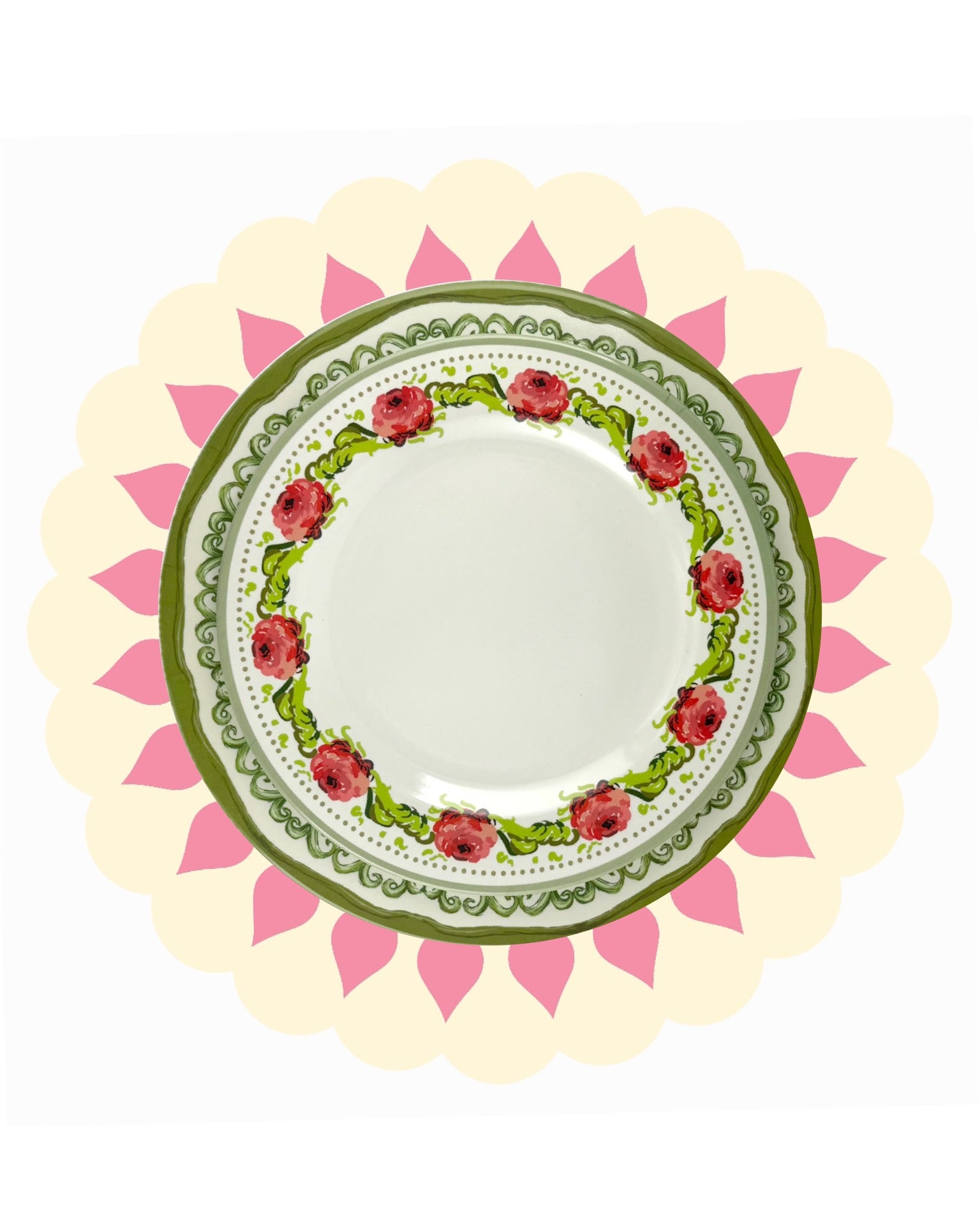 Heritage Scallop Placemat - Pink