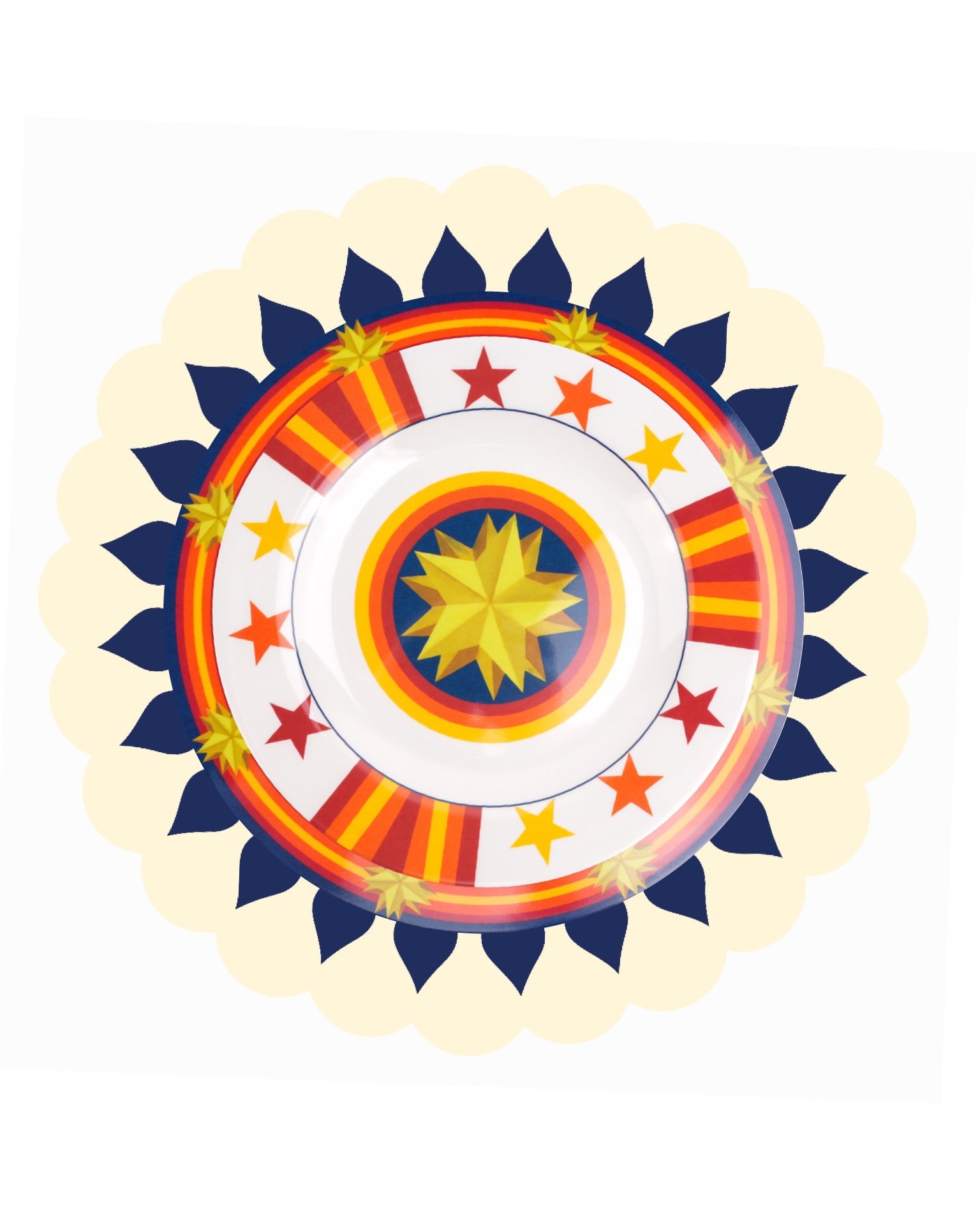 Heritage Scallop Placemat - Navy