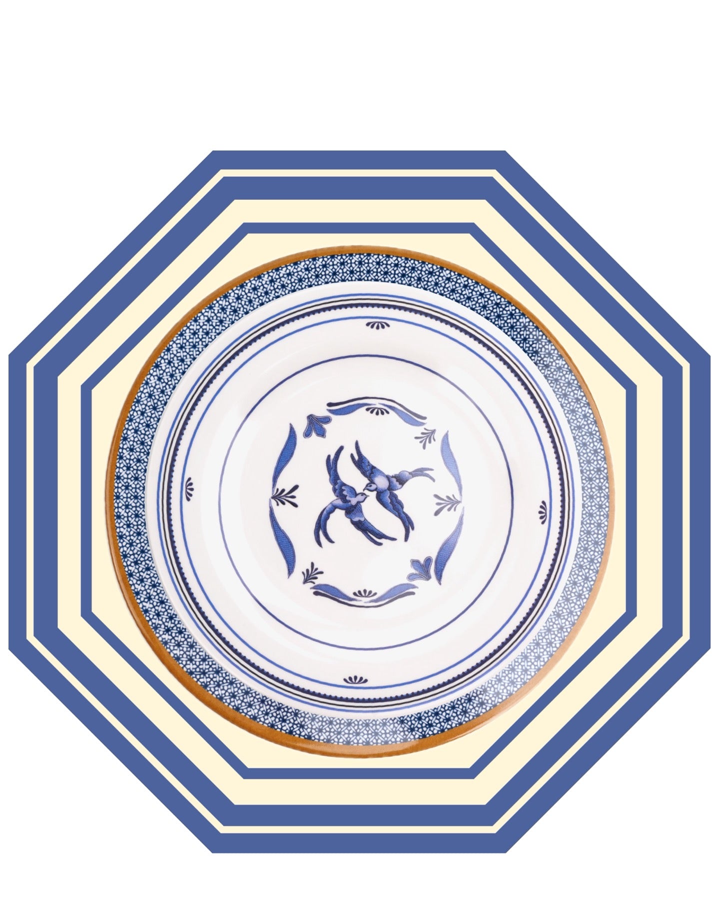 Dutch Blue 9” Melamine Salad Plates, Set of 4