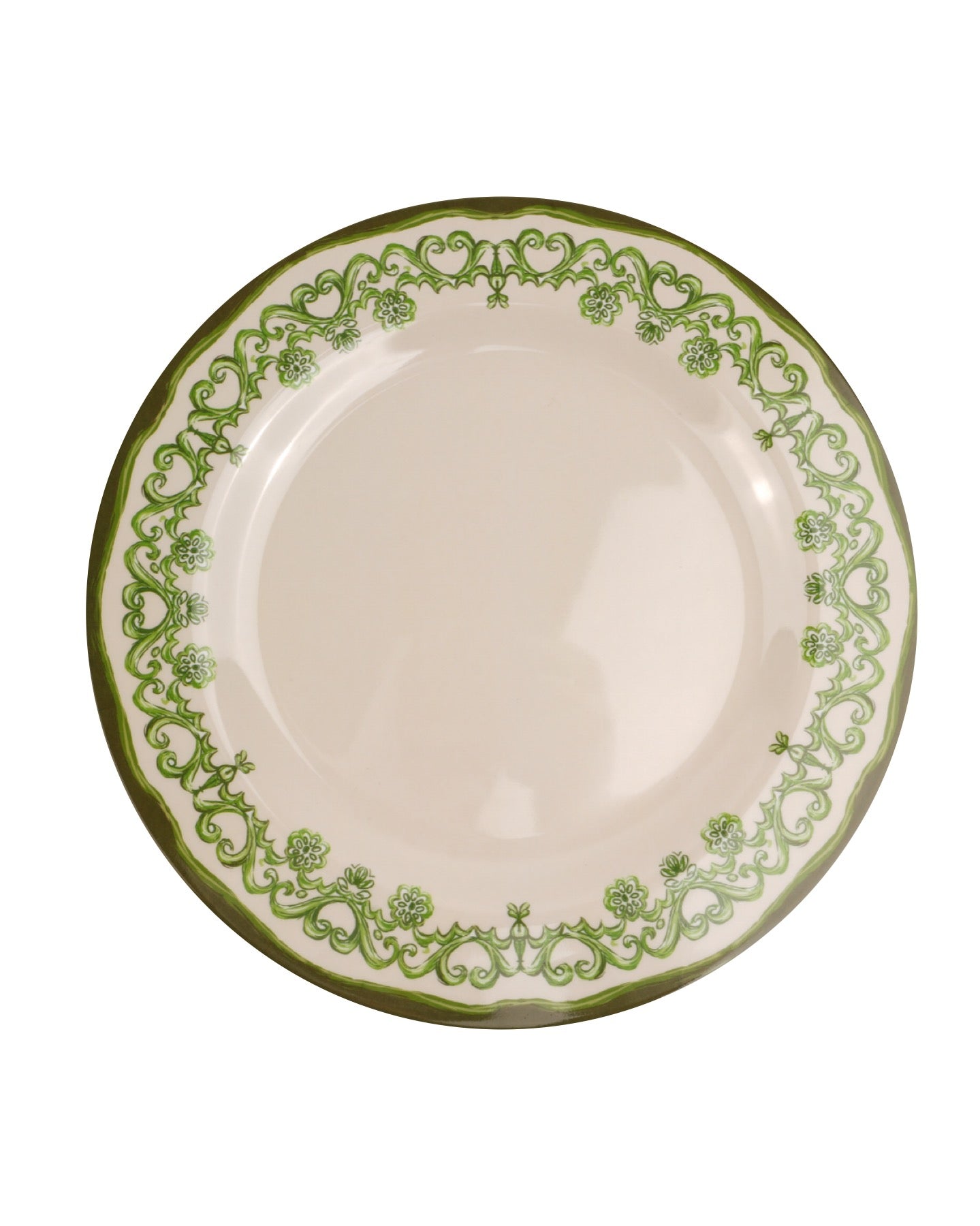 Verdant Peonies 11” Melamine Dinner Plates, Set of 4