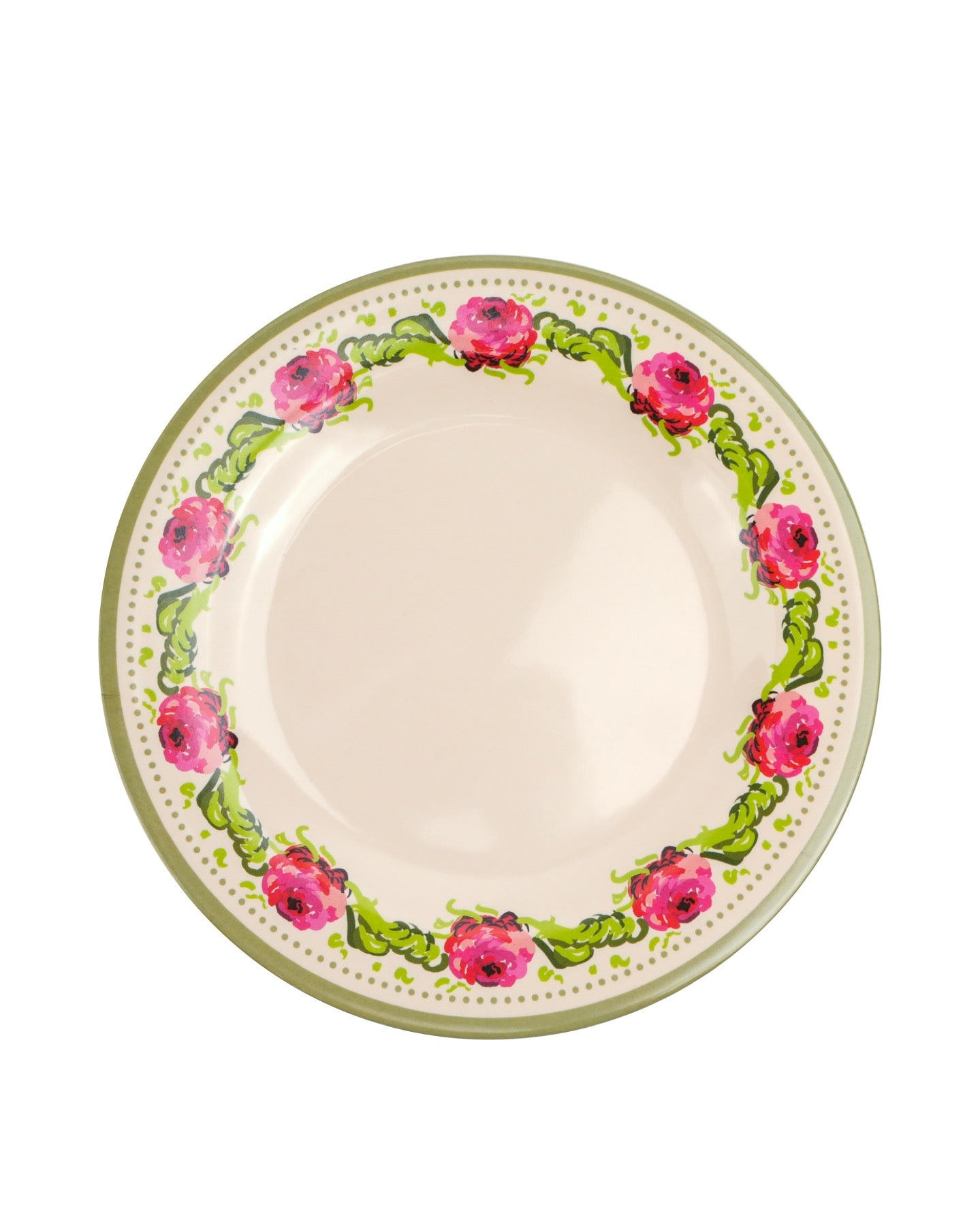 Verdant Peonies 9” salad plates, Set of 4