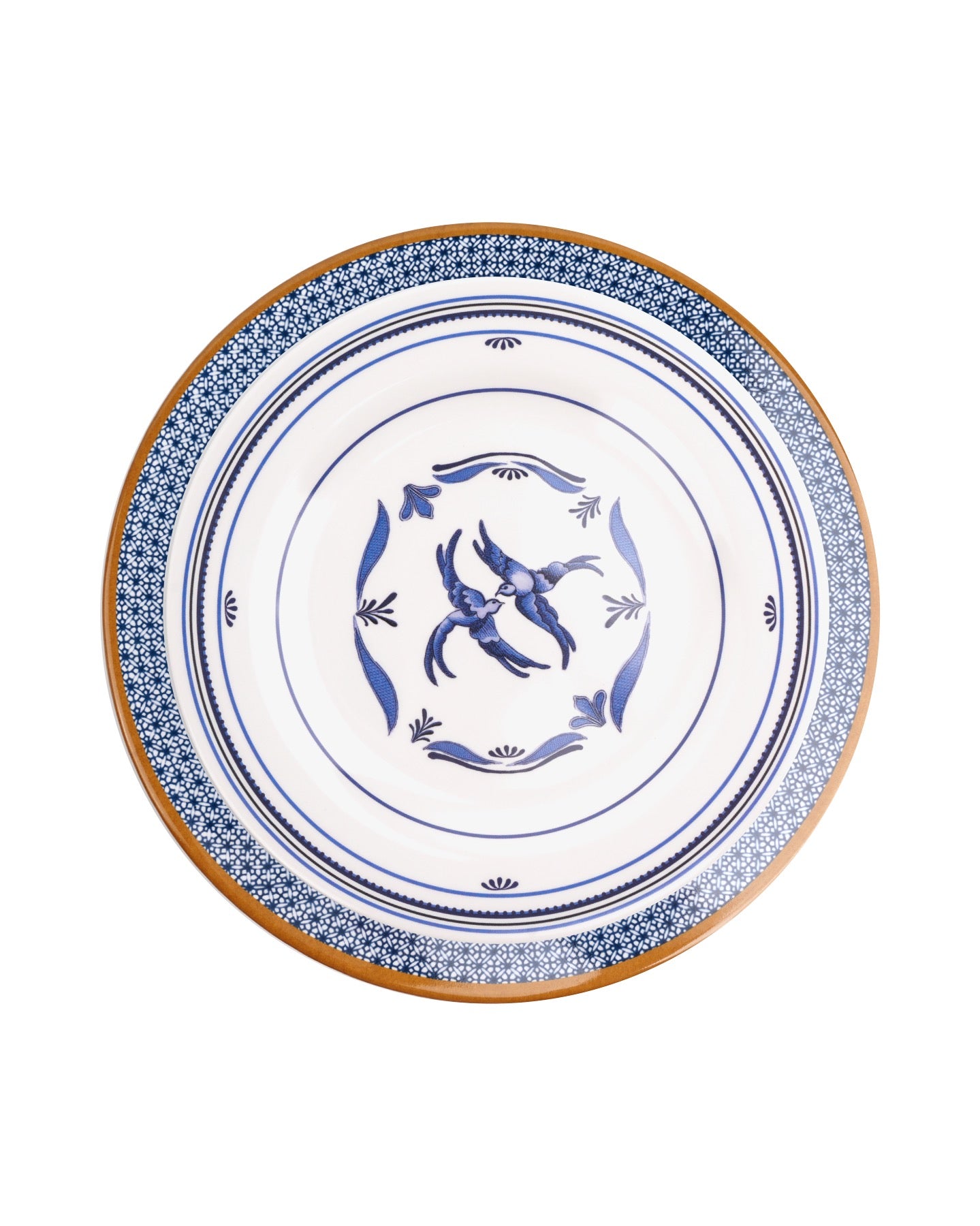 Dutch Blue 11” Melamine Dinner Plates, Set of 4