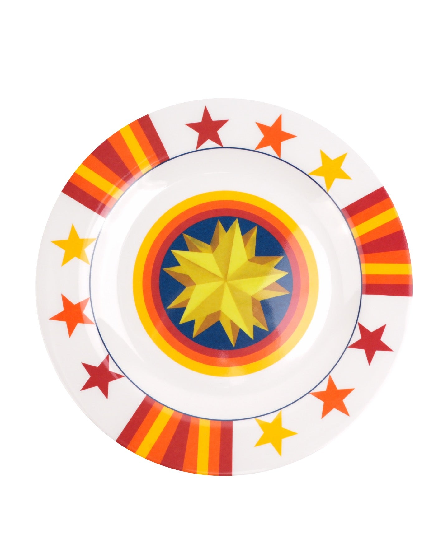 Orange & Blue Legacy 9” Melamine Salad Plates, Set of 4