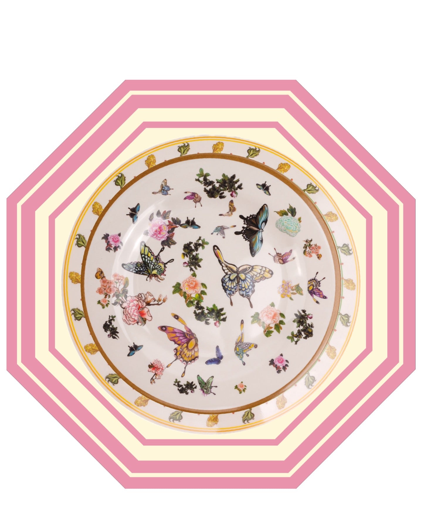 Butterfly Gardens 11” Melamine Dinner Plates, Set of 4