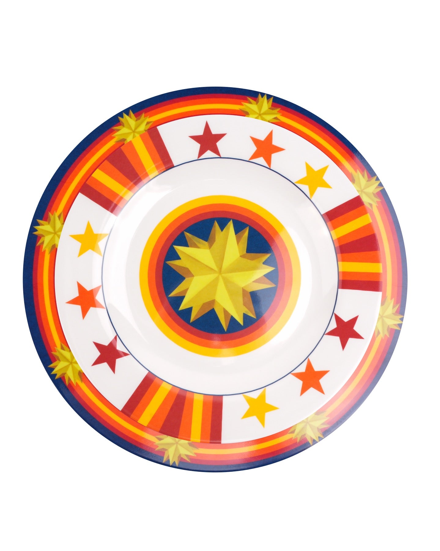 Orange & Blue Legacy 11" Melamine Dinner Plates, Set of 4